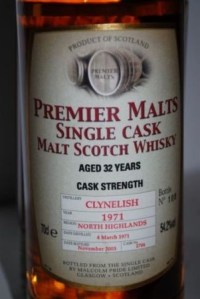 Clynelish 32 YO 1971, 54.2%, Jack Wieber Premier Malts, cask 2704