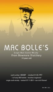 Bowmore 14 yo 1997/2011, 46%, Whisky Import Belux & The Bonding Dram, Bourbon Hogshead #800029, 303 bottles