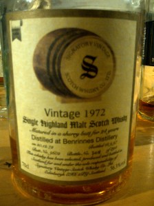 Benrinnes 24 YO 1972, 56.3%, Signatory, cask 9602