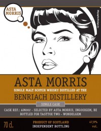 Benriach, 47.9%, Asta Morris for Tasttoe Two, AM 002